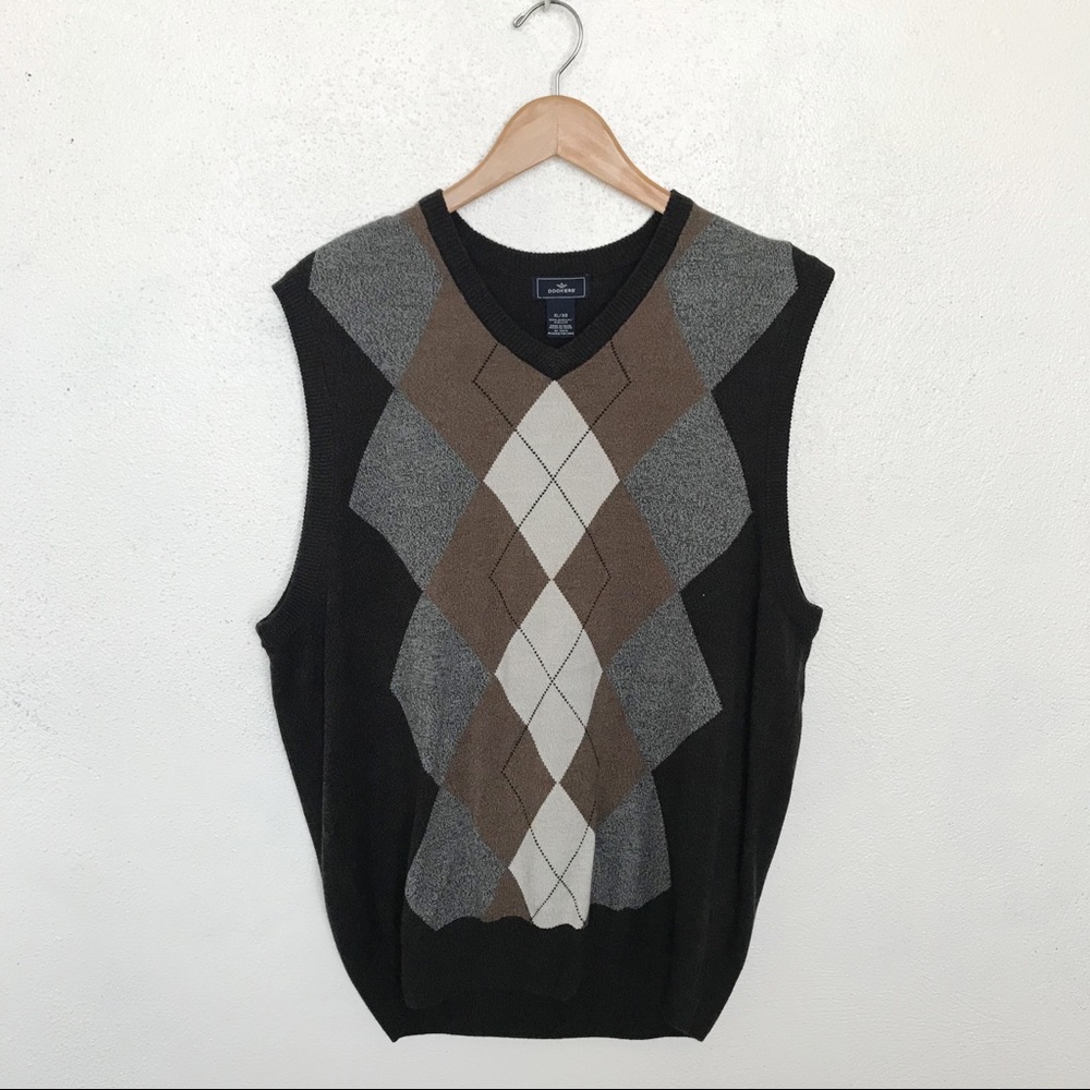 Dockers Argyle Sweater Vest Size XL - Picture 1 of 6
